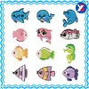 Parches Bordados de Dibujos Animados de Peces Marinos y Caballitos de Mar para Ropa, Tapar Agujeros y Reparar