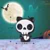 Micro-paisagem carnuda pequenos ornamentos nova lâmpada de abóbora bonito fantasma vampiro criativo chaveiro enfeites de Halloween