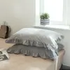 Fundas de almohada de algodón lavado clase a, algodón puro, un par de fundas de almohada grandes individuales para adultos, fundas de almohada con borde de algodón puro 48X74