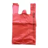 Bolsas Desechables Personalizadas de Grado Alimenticio, Venta Directa de Fábrica, Bolsas de Plástico Rojas Tipo Chaleco con Impresión