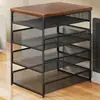 Estante de archivos A4 para escritorio, estante de documentos de metal, estante de almacenamiento de archivos multicapa, caja de almacenamiento de carpetas de archivos para oficina