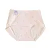 Calcinhas Menstruais Femininas de Algodão Puro Antibacteriano Respirável Estampadas, Cintura Média, à Prova de Vazamento com Área de Virilha Estendida para Meninas