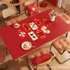 Tapete de Couro Desenho Starman para Mesa de Centro e Mesa de Jantar da Sala de Estar, Toalha de Mesa à Prova d'Água e de Óleo, Personalizável e Disponível para Dropshipping