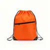 Bolsa com Cordão com Logo Impresso, Bolsa com Cordão e Zíper de Poliéster, Mochila, Bolso com Cordão de Algodão, Pronto para Atacado