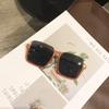 Retro Large Frame Slim Sunglasses Mulheres da moda Lower Half Frame Square Round Face Óculos em forma de óculos com Miopia Internet Celebrity