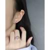 528 Estilo Coreano INS Nicho Diseño Lujo Ligero Minimalista Versátil Aretes Zircón Rosa Plata Esterlina S925 Mujer