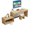 Conjunto combinado de mueble de TV, moderno y simple, para apartamentos pequeños, mueble de TV de hotel, de madera maciza independiente, mueble de TV alargado para apartamentos