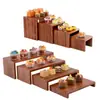 Adornos de Mesa de Postres Chinos Soporte de Exhibición Mesa de Buffet de Madera Estante para Pastel, Bocadillos, Sushi Mesa para Comida Fría y Hora del Té