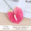 Flor Artificial Tallo Único Anturio Rojo Impreso en 3D Tacto Realista Planta Artificial Decoración de Escena Arreglo Vegetación Falsa