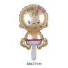 Globo Mini Bebé Amazon de Película de Aluminio Mini Cabeza de Animal León Dibujo Animado Decoración Globo para Fiesta de Cumpleaños Infantil