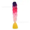 Fibra química de tres colores, cuatro colores, cinco colores, degradado, seda de alta temperatura, trenza grande, trenza jumbo, trenza burbuja, material para trenzas de cabello