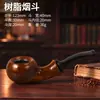 Pipa Curva de Resina Retro Calibre 2mm Boquilla Curvada Pipa de Nivel Básico Pipa Portátil para Hombres Accesorios para Tabaco Fabricante Venta al por Mayor