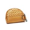 2026 Bolso Nuevo para Mujer Cartera Tejida Hecha a Mano Billetera Sencilla para Monedas Billetera de Piel Sintética Bolso Pequeño con Cremallera para Cosméticos