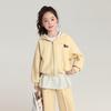 Pudding Haru Traje Infantil Niñas Otoño 2025 Nuevo Estilo Dulce Pantalones Casuales Infantiles Chaqueta con Capucha Conjunto de Dos Piezas