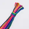 30.1m Paquete de paracord de nylon trenzado de siete hilos de 4 mm, material colorido para manualidades DIY para tejer pulseras, al por mayor