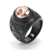 Moda europea y americana anillo de ejército retro joyería para hombre acero inoxidable hip hop Punk soldado Águila anillo de letras en stock