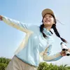 Roupa de Proteção Solar de Verão UPF50+ Estilo Montanha Leve Secagem Rápida Respirável Jaqueta para Pele para Mulheres, Adequada para Esportes de Corrida e Caminhada