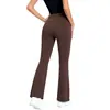Pantalones de yoga de tiro alto que levantan el trasero, con sensación de segunda piel, pantalones deportivos de pierna ancha acampanados para fitness y Pilates, pantalones de campana ajustados para mujer