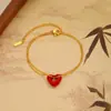 Pulsera de Corazón Retro para Mujer Diseño de Nicho Estilo Coreano Nuevo 2025 Pulsera de Doble Capa en Forma de Corazón Elegante de Alta Gama