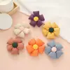 Novo Estilo Flor de Tecido Xadrez Girassol Algodão Flor de Cinco Pétalas diy Acessórios de Cabelo Sapatos e Chapéus Sapatos e Chapéus Decorativos Flores