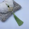 Memórias de Xiangfei Ventilador Dourado 10cm Fivela de Lagosta Franja de Borla Pingente Pingente Acessórios para Vestuário Acessórios para Artesanato