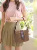Bolsa de Mão Versátil Casual com Fecho de Cadeado Texturizado, Nova Moda Outono 2026, para Viagens Internacionais, Trabalho e Ombro/Transversal