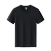 Camisetas para Homens e Mulheres, 80 Unidades de Algodão de Fibra Longa, Camisetas Lisas de Verão de Alta Qualidade com Gola Redonda, Tops Casuais e Versáteis de Manga Curta