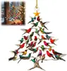 Cross-border novo criativo árvore de Natal pingente de carro decoração de acrílico de Natal decorações de casa de férias