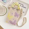 Monedero para Fiesta Estudiantil, Bolso para Teléfono Móvil de Compras, Bolso de Hombro Pequeño Tejido, Bolso de Mano Lindo Versátil, Bolso Cruzado Mini para Mujer