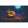 Halloween Transfronterizo Fiesta Temática de Halloween Diseño de Fiesta Escena Festiva Tela de Decoración de Pared Personalización