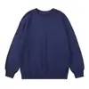 Moletom de Terry de Algodão Outonal 300g com Gola Redonda Estampado Cor Pura Outono e Inverno Roupas de Trabalho Grupo de Roupas Solto Ombro a Ombro Manga Longa