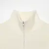 Ropa de mujer transfronteriza 2026 Estilo europeo y americano de moda casual chaqueta suéter de punto de manga larga con doble cremallera y cuello alto para mujer A67711