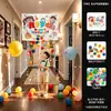Decoración de Lluvia de Globos Cascada Feliz Cumpleaños para Niños y Niñas, Fiesta de 10 Años, Tela de Fondo para Fotos de Ceremonia de Primer Cumpleaños