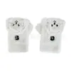 Guantes Eléctricos USB Transfronterizos de Calentamiento Felpa Cachorro Sin Dedos Pantalla Táctil Calentamiento de Grafeno Temperatura Cálida Regulable Guantes de Medio Dedo
