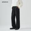 Ropa Masculina Apo Pantalones Deportivos Casuales Transfronterizos para Hombre Otoño Lujo Ligero Gama Alta Holgados Rectos Versátiles Cargo Pantalones Largos
