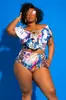 Bikini Nuevo Europeo y Americano Talla Grande 2024 Plus Talla Más Cintura Alta Cubriendo Vientre Aspecto Adelgazante Bikini Traje de Baño para Mujeres