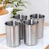 Copo Simples de Aço Inoxidável para Bebidas Geladas Estilo Industrial Copo para Chá de Leite Suco Copo de Aço Inoxidável para Bebidas Geladas Copo Prático