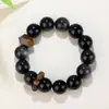 Populares en el comercio exterior, pulseras de cuentas hechas a mano para hombres y mujeres para aliviar la ansiedad, pulseras de la suerte del zodíaco de cristal natural europeas y americanas