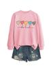 Comercio exterior europeo y americano otoño e invierno nuevo tendencia personalizada sé amable estampado divertido con forma de corazón suéter holgado de cuello redondo