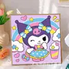 Pintura de Diamantes para Niños Kuromi Hecho a Mano DIY Pintura de Pegatinas de Diamantes Sanrio Pintura de Diamantes con Diamantes Completos 5D Tamaño Pequeño