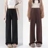 Pantalones de Maternidad Primavera y Otoño Ropa Exterior Pantalones de Pierna Ancha 2026 Estilo Nuevo Sin Opresión en el Vientre Durante el Embarazo Pantalones de Arroz Glutinoso Ropa de Otoño