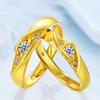 Anillo de oro bañado en oro de Laos anillo de pareja bañado en oro acompañado de un anillo de boda para hombres y mujeres de por vida al por mayor