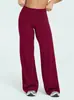 Pantalones de Yoga Europeos y Americanos Transfronterizos de Cintura Alta Levanta Glúteos Adelgazantes Alta Elasticidad Sensación Desnuda Tejido Spandex Caída Pantalones de Pierna Ancha