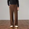 Calça modal de perna larga estilo business, estética "old money", calça masculina casual, caimento solto, perna reta, tamanhos normais, plus size, calça masculina levemente elástica