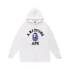 Moda Urbana Transfronteriza de Comercio Exterior Marca Unisex Otoño e Invierno Estampado de Letras Sudadera con Capucha Holgada Pulóver Sudadera Ape Casual Versátil