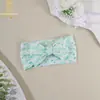 Faixas de Cabeça para Bebê Estilo Novo Europeu e Americano, Acessórios de Cabeça com Estampa Digital, Acessórios de Cabelo Infantis com Laço Feito à Mão, Acessórios de Cabelo para Proteção da Moleira do Bebê