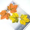 Hojas de Arce Artificiales, Hojas de Arce de Dos Puntas, Hojas de Otoño, Hojas de Colores, Decoración de Fondo, Hojas de Accesorio, Tipo de Pie