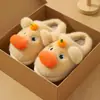 Chinelos de Inverno Femininos Fofos para Casal Casuais para Exterior Antiderrapantes para Casa Internos Quentes de Algodão Chinelos de Algodão para Pais e Filhos