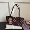 2026 Bolso de Mujer de Alta Gama Estilo Coreano Nuevo Bolso Tote de Lunares Bolso de Hombro para Mujer Bolso de Axila Bolso de Gran Capacidad