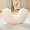 Almohada Esférica Blanca Nórdica de Larga Distancia Almohada Rosa con Espalda Retorcida Respaldo Geométrico en Forma de Polvo Anillo de Luna Terciopelo